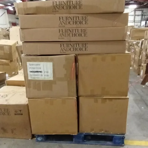 PALLET OF ASSORTED DESIGNER DINING CHAIRS AND DINING CHAIRS PARTS AND PIECES 