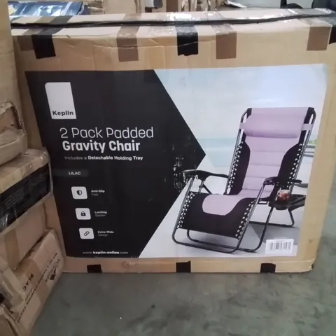 BOXED KEPLIN 2 PACK OF PADDED GRAVITY CHAIRS
