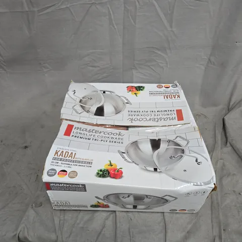 MASTERCOOK LONGLIFE COOKWARE KADAI PAN WITH GLASS LID