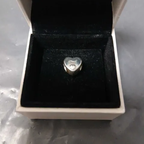 PANDORA HEART CHARM – SILVER-TONE, IN PRESENTATION BOX