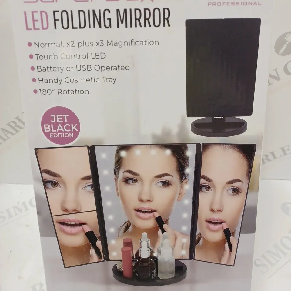 BAUER SUPERSTAR LED FOLDING MIRROR BLACK 62149