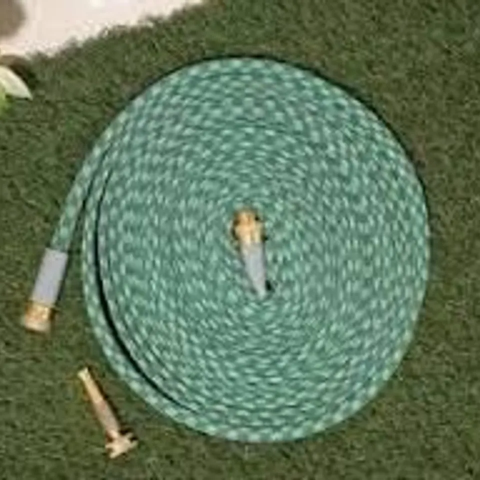 BERNINI PATTERNED HYDROHOSE WITH QUICK CONNECTORS GREEN