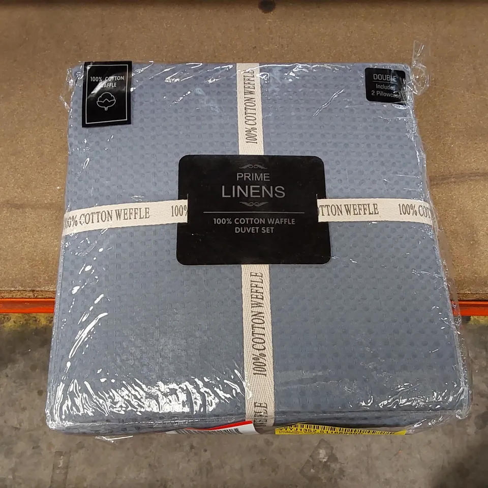 BAGGED ZUNIGA COTTON SOLID COLOUR DUVET COVER SET WITH PILLOWCASES - DOUBLE (1 ITEM)