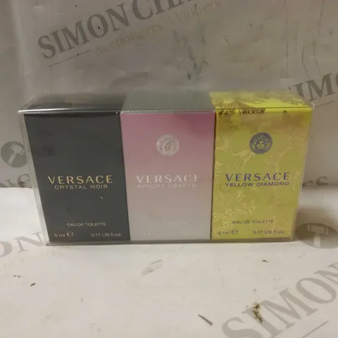 VERSACE MINIATURES COLLECTION - CRYSTAL NOIR 5ML, BRIGHT CRYSTAL 5ML, YELLOW DIAMOND 5ML