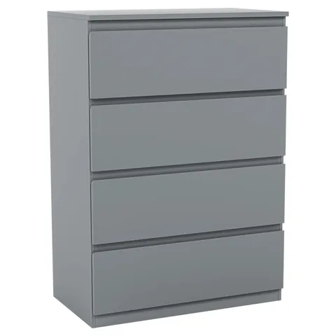BOXED LASSIC DENVER 4 DRAWER CHEST - GREY (1 BOX) 