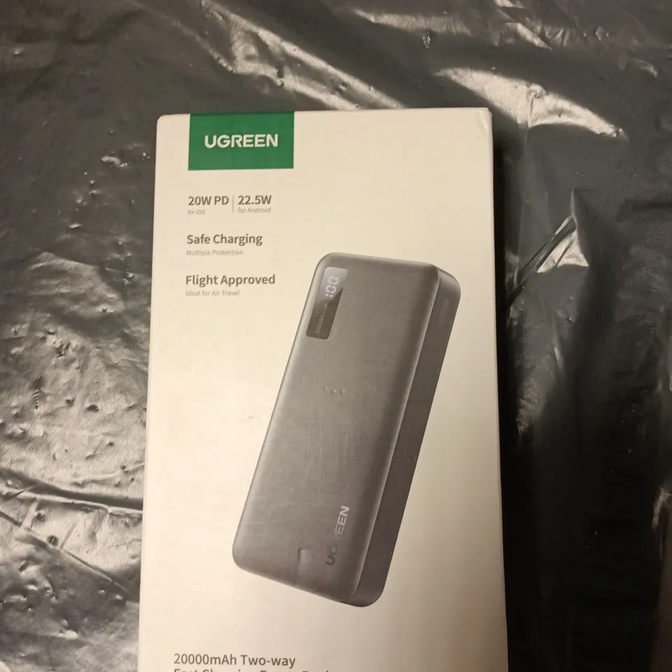 UGREEN 20000MAH POWER BANK – 20W PD, USB-C/USB-A – BOXED