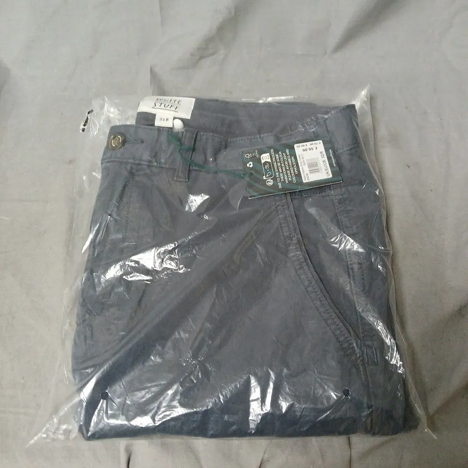 WHITE STUFF SUTTON ORGANIC CHINO TROUSER - DARK NAVY, UK 32R