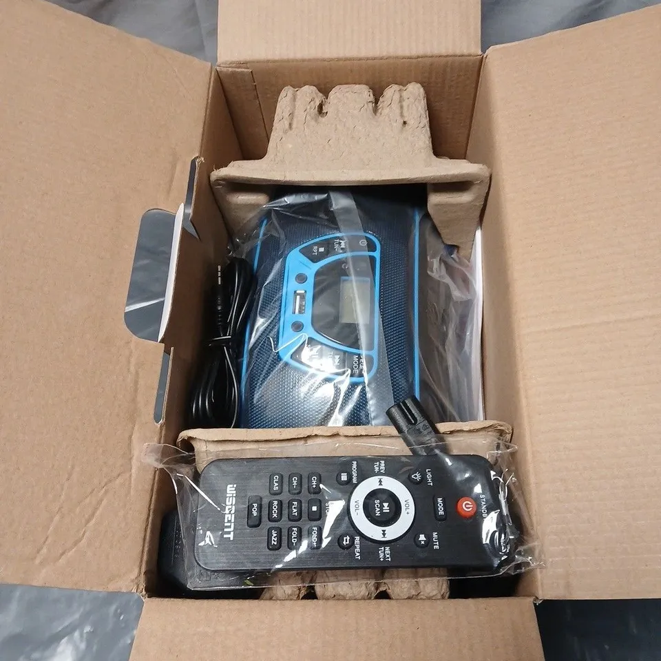 WISCENT CD BOOMBOX PORTABLE CD PLAYER – WCD-9949 (BLUE)