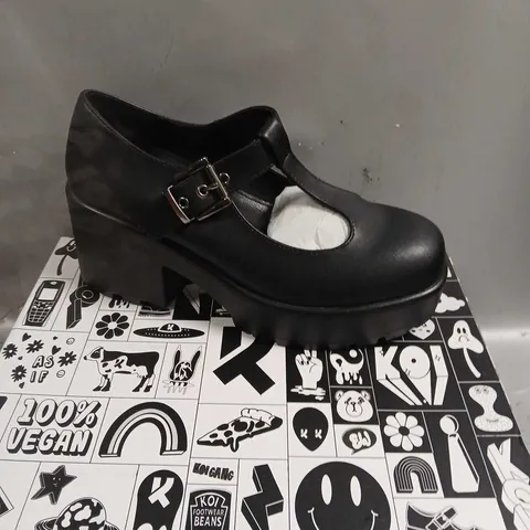 BOXED KOI SAI BLACK MARY JANE SHOES FAUX LEATHER EDITION SIZE 4