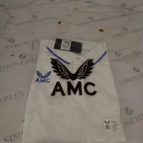 AMC SHORT SLEEVE WHITE POLO SIZE M