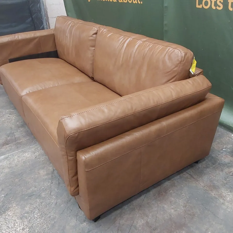 MORENA 3 SEATER STANDARD BACK LEATHER SOFA