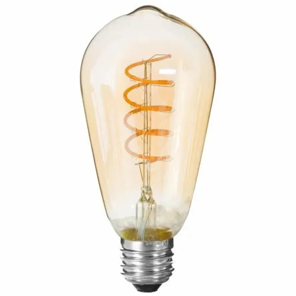 4W E27 LED VINTAGE EDISON GLS LIGHT BULB AMBER X 3
