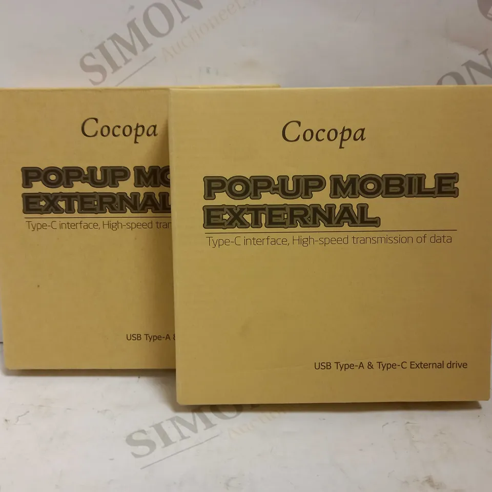 LOT OF 2 COCOPA USB TYPE-A & TYPE-C CD EXTERNAL DRIVES