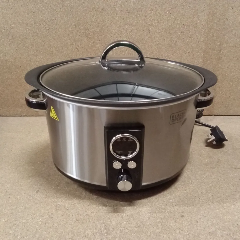 BOXED BLACK+DECKER 6.5L DIGITAL SEAR & STEW SLOW COOKER