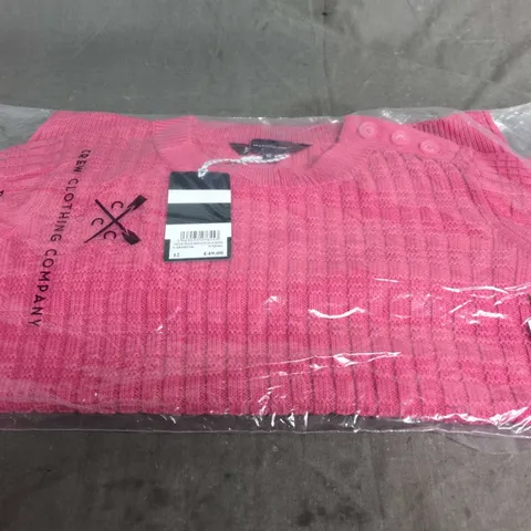 CREW CLOTHING COMPANY TILLIE TEXTURED STITCH JUMPER – PINK, UK SIZE 12 