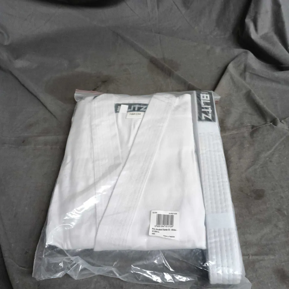 BLITZ STUDENT KARATE GI – WHITE – SIZE 3/160 CM