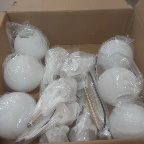 BOXED MODERN MID-CENUTRY BUBBLE CHANDELIER 