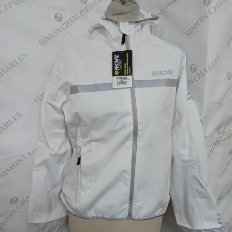 PROVIZ CLASSIC ACTIVE WATERPROOF RUNNING JACKET IN WHITE SIZE 10