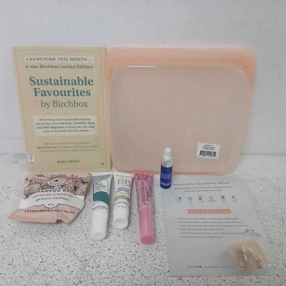 BIRCHBOX SUSTAINABLE FAVOURITES – BEAUTY & SKINCARE SAMPLES KIT ( BOXED )