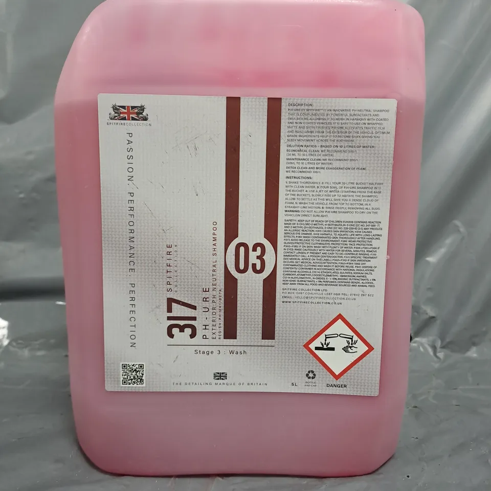 SPITFIRE COLLECTION 319 PH-URE CAR SHAMPOO (5 LITRES)