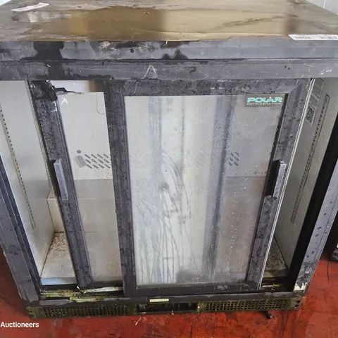 POLAR UNDER COUNTER BOTTLE DISPLAY FRIDGE BLACK