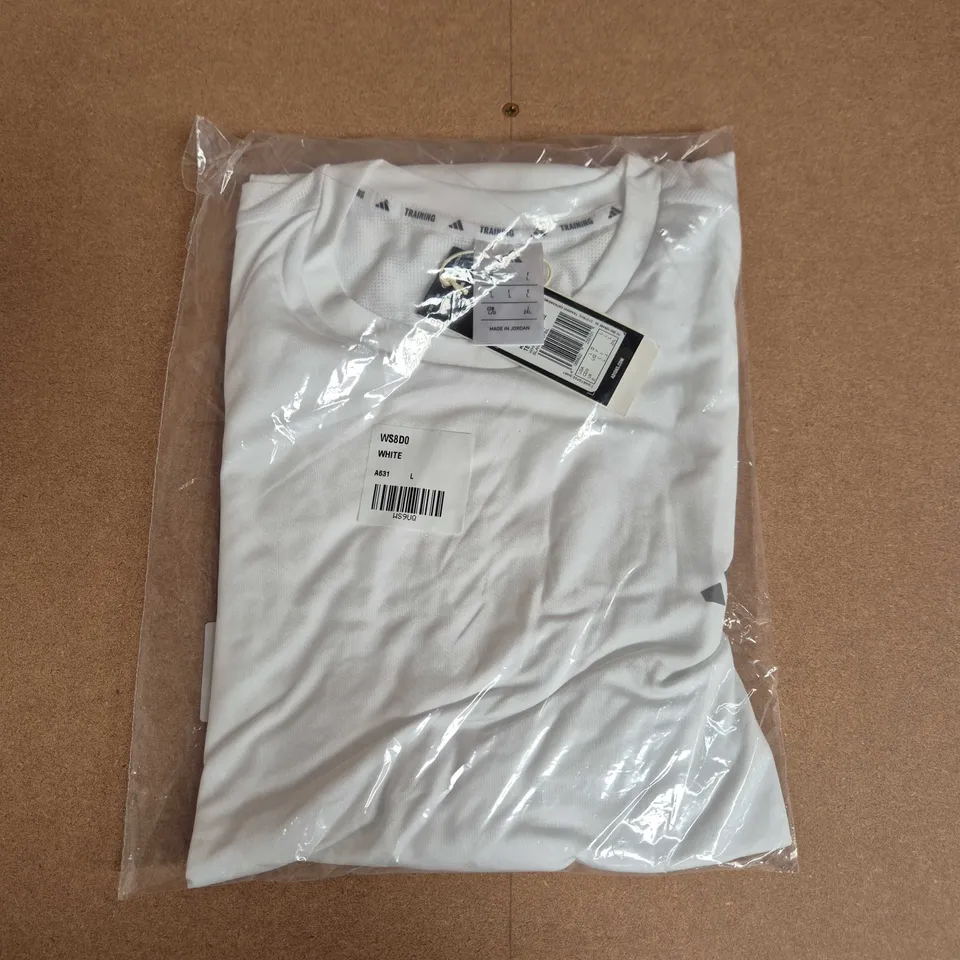 BAGGED ADIDAS TRAINING TECH APP GF TEE IN WHITE - LARGE