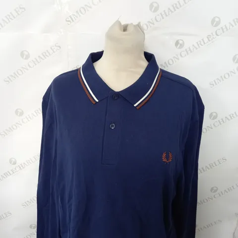 FRED PERRY LONG SLEEVED POLO SHIRT SIZE XL