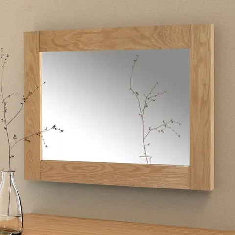 BOXED JULIAN BOWEN MARLBOROUGH WALL MIRROR 70 x 100cm - OAK