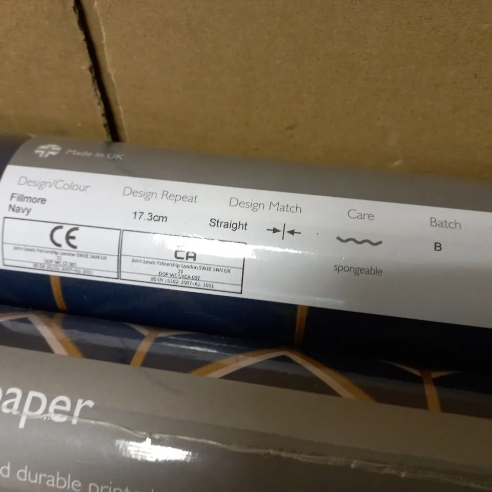 JOHN LEWIS FILMORE NAVY WALLPAPER 2 ROLLS