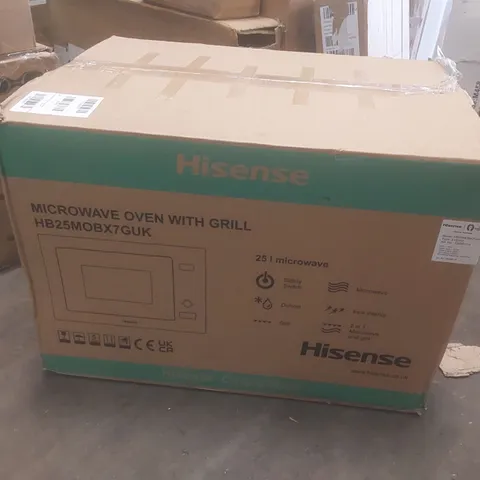 BOXED HISENSE INTEGRATED MICROWAVE OVEN WITH GRILL HB25MOBX7GUK