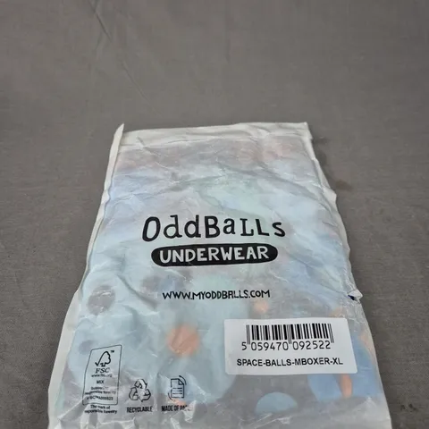 ODDBALLS MENS BOXER SHORTS IN SPACE BALLS SIZE XL