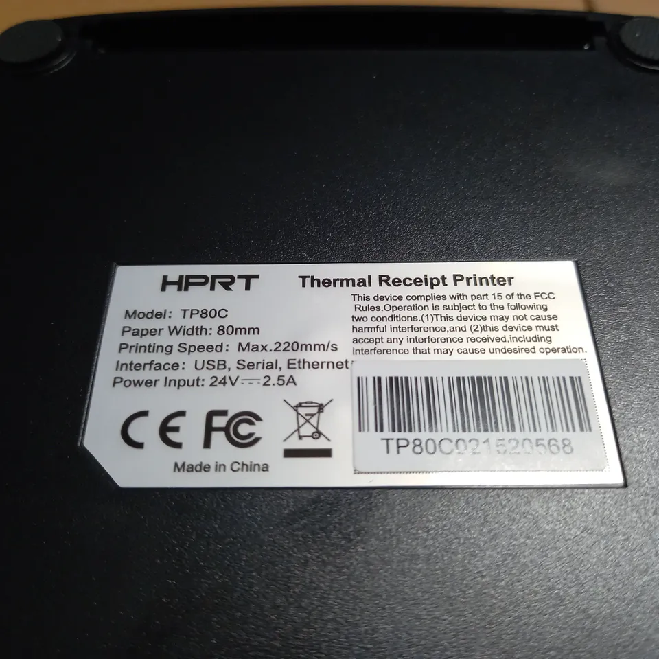 HPRT THERMAL RECIPT PRINTER - TP80C