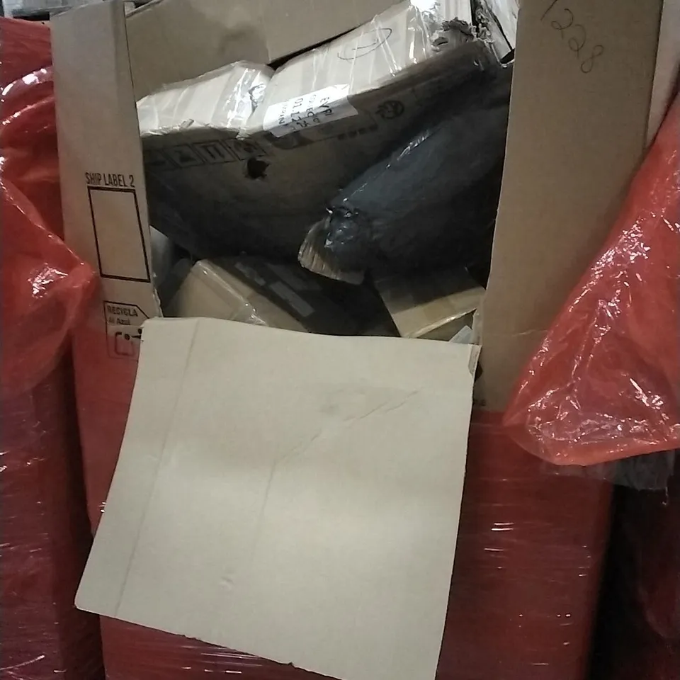 PALLET OF HOUSEHOLD ITEMS TO INCLUDE ROWING MACHINE, TUMBLER PACK, SKATEBOARD AND OTHER ASSORTED ITEMS...