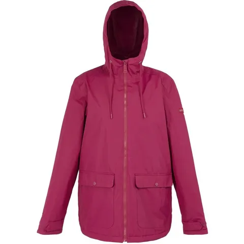 BRAND NEW REGATTA WOMENS BROADIA WATERPROOF HOODED JACKET IN DEEP PINK - SIZE 20