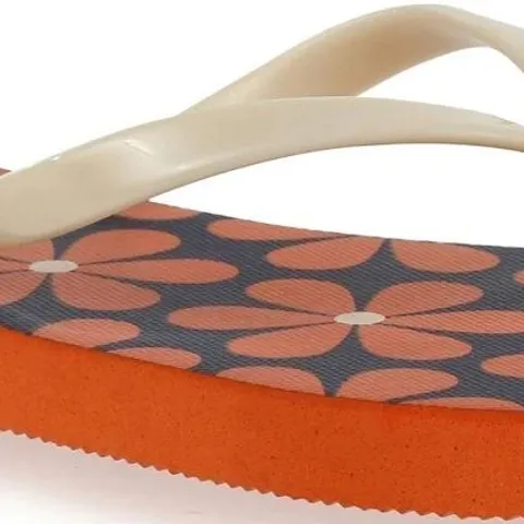 REGATTA WOMENS ORLA KIELY CUSHIONED FLIP FLOPS DAISY NAVY SIZE 6