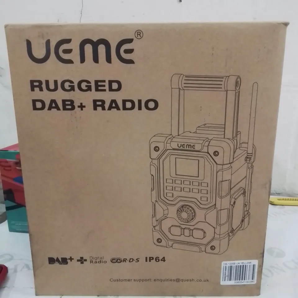 BOXED RUGGED DAB WORK RADIO