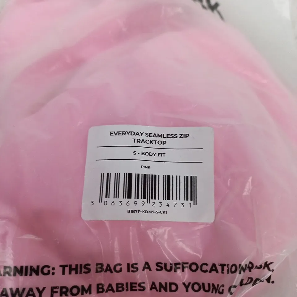 GYMSHARK EVERYDAY SEAMLESS ZIP TRACKTOP – PINK, UK S (BODY FIT)