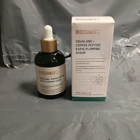 BOXED BIOSSANCE SQUALANE + COPPER PEPTIDE RAPID PLUMPING SERUM 50ML