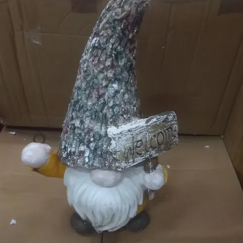 BOXED WELCOME CERAMIC GNOME