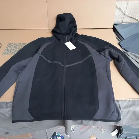NIKE HOODED ZIP JACKET β BLACK & GREY, XXL