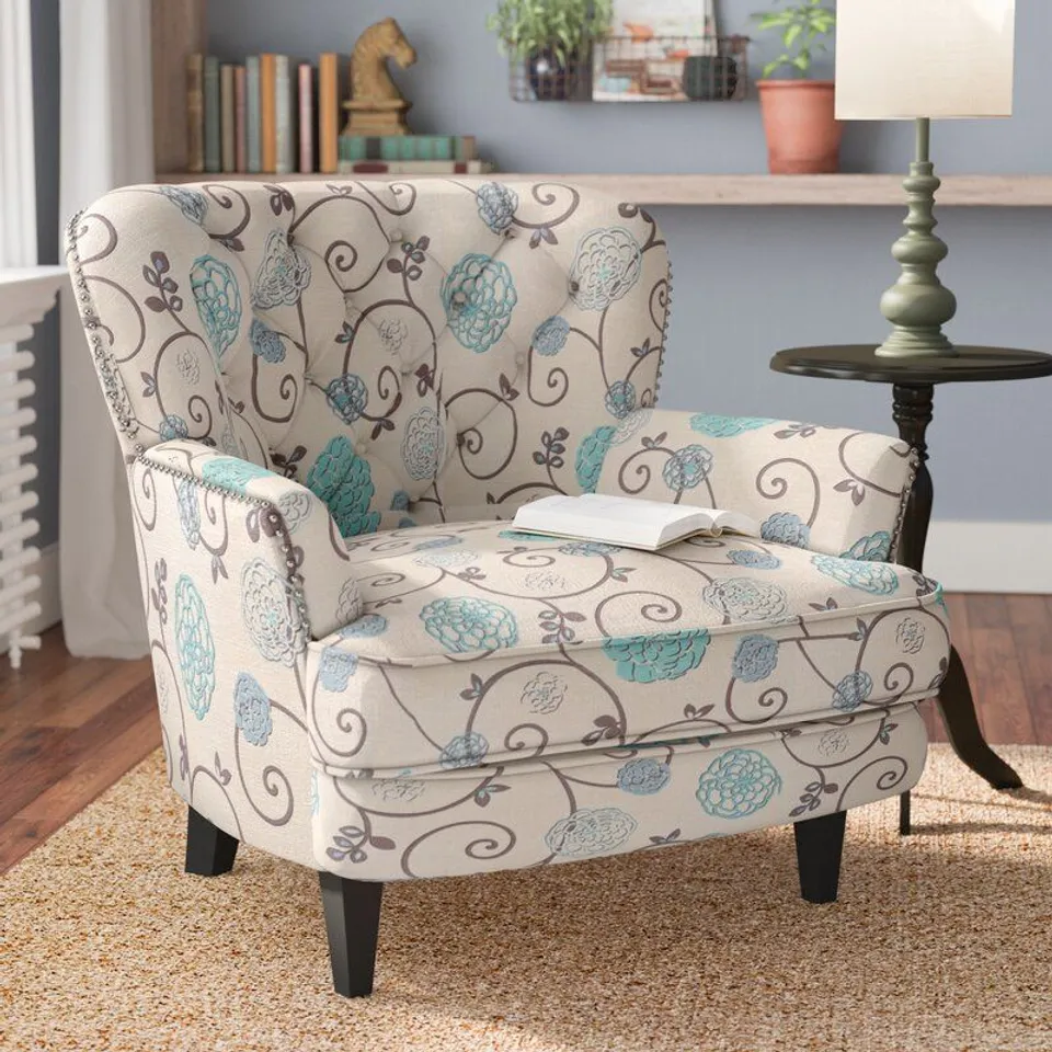 BOXED DESIGNER ALBIN ARMCHAIR -NATURAL LINEN