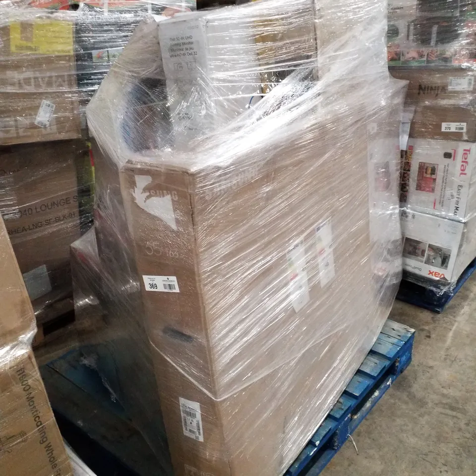 PALLET OF APPROXIMATELY 12 UNPROCESSED RAW RETURN MONITORS AND TELEVISIONS TO INCLUDE;