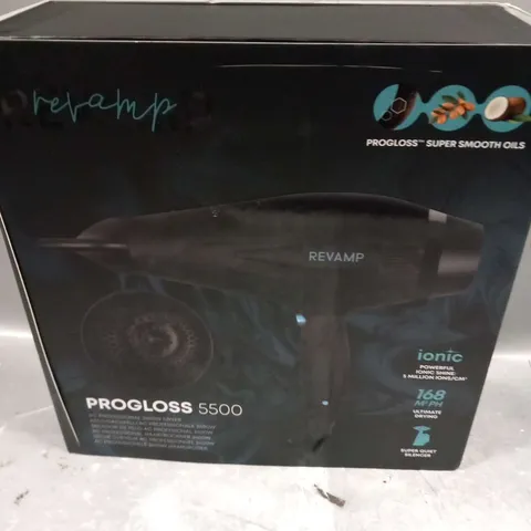 BOXED REVAMP PROGLOSS 5500 AC PROFESSIONAL 2400W DRYER DR-5500-GB