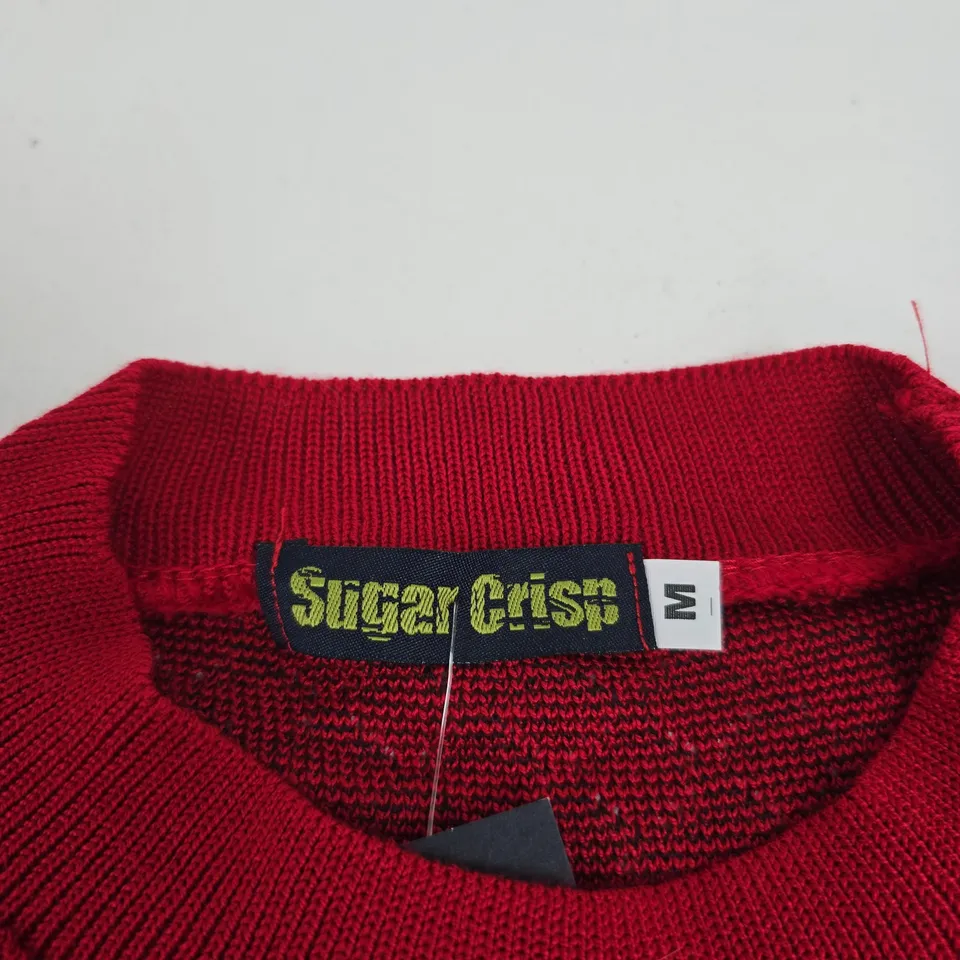 SUGAR CRISP RED KNITWEAR – SIZE M