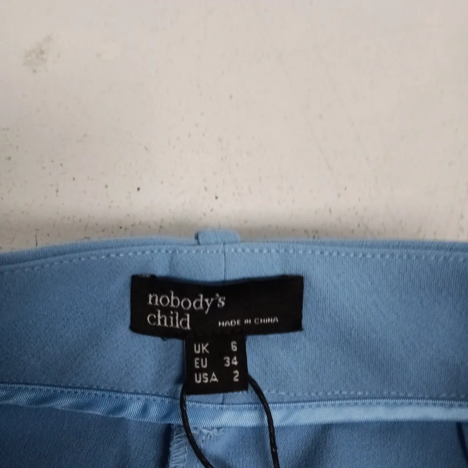 NOBODY'S CHILD JAX CREPE TROUSERS – UK 6, BLUE (EU 34, USA 2)