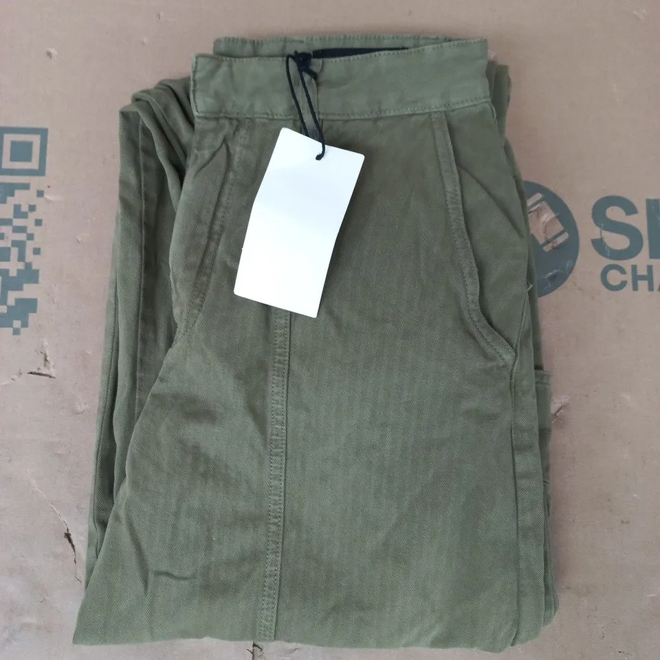 ZARA CARGO TROUSERS IN GREEN SIZE UK 6