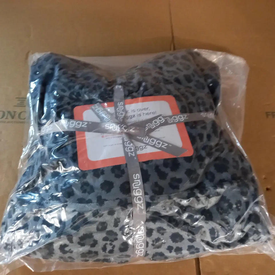 BAGGED SNUGS ORIGINAL HOODIE IN CHARCOAL ANIMAL - ONE SIZE