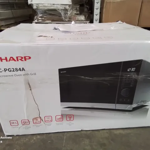 BOXED SHARP YC-PG284A 900W MICROWAVE OVEN WITH GRILL