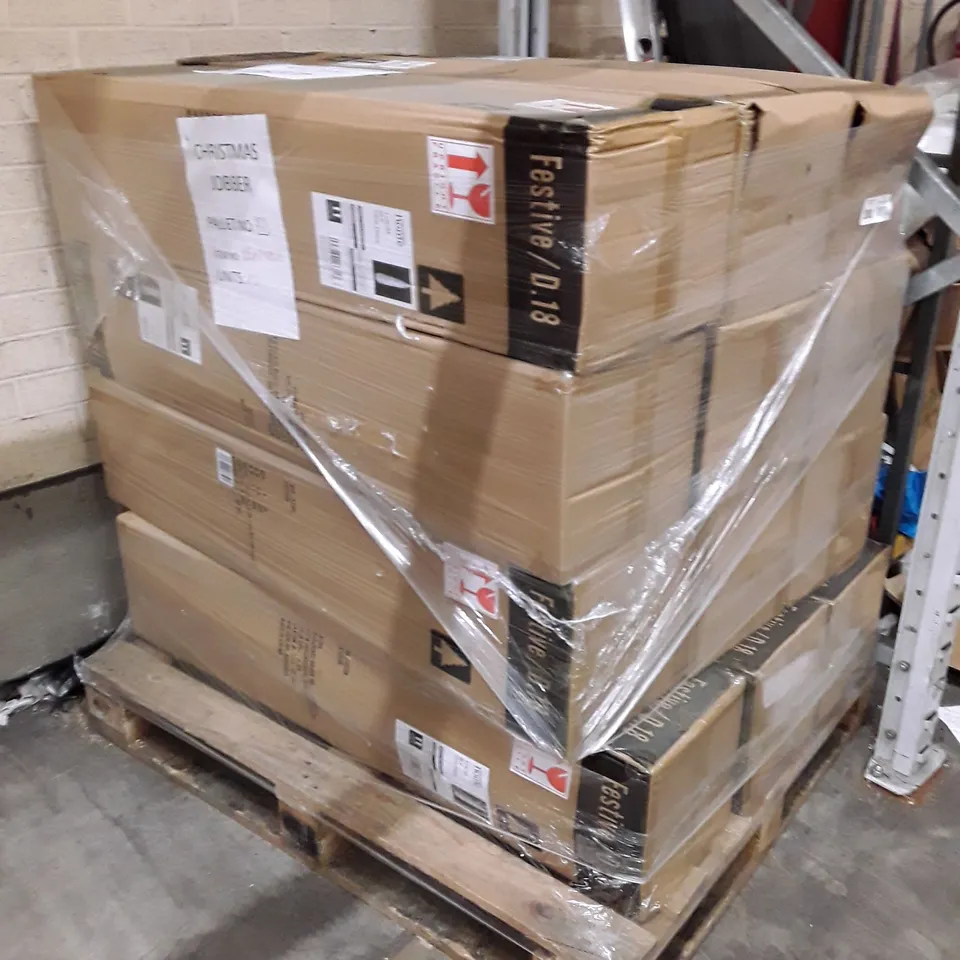 PALLET OF APPROXIMATELY 12 BOXED BRAND NEW 114CM SILVER TIPS TREES