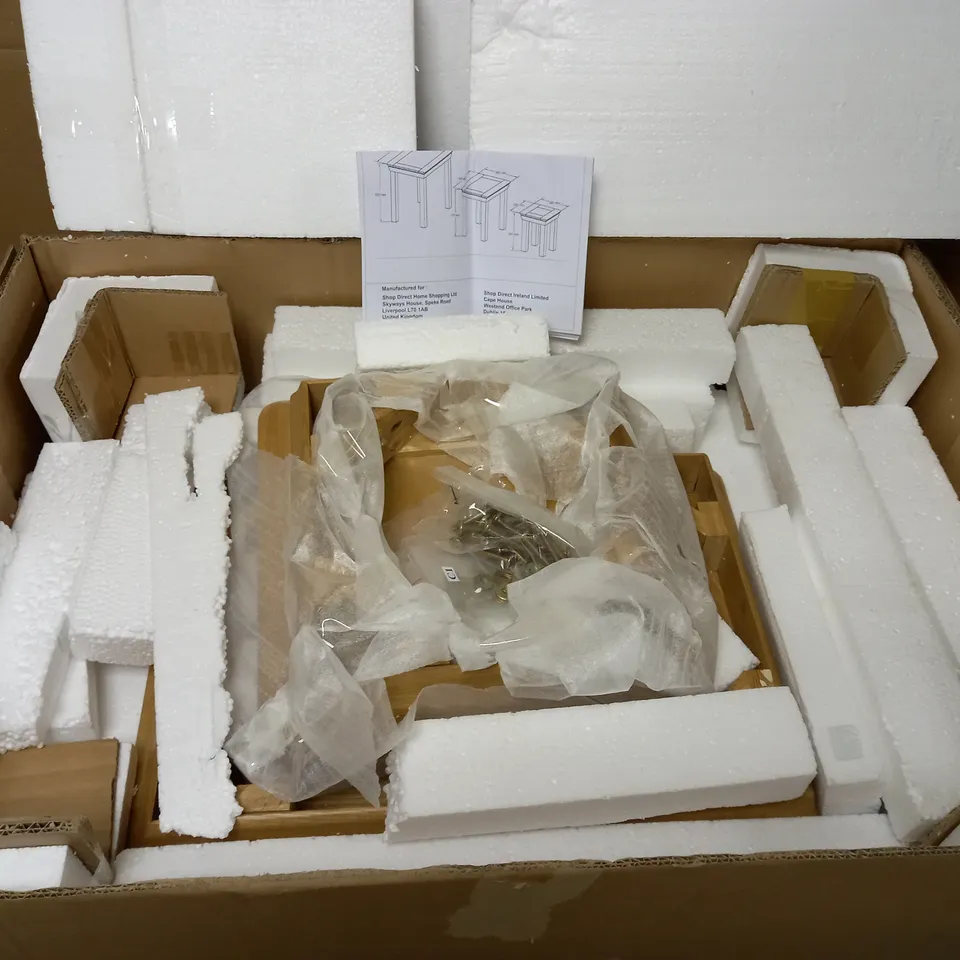 CONSTANCE SOLID OAK NEST OF TABLES  RRP £259